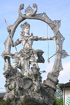 Statue d'Arjuna à Bali en Indonésie