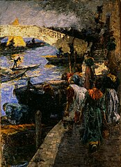 183. Leonardo Bazzaro, Fuoco! Fuoco! (L'incendio a Chioggia), 1905