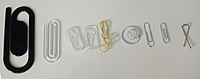 Assorted paperclip shapes, sizes, and designs