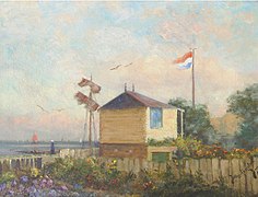 Akersloot-Berg sitt atelier på Vlieland, 1914