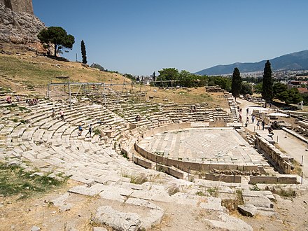 Remains of the Theatre of Dionysus as of 2007