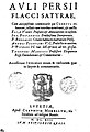 Aulus Persius Flaccus Satyrae (1613)