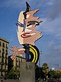 La cara de Barcelona, al Port Olímpic de la ciutat, segle XX