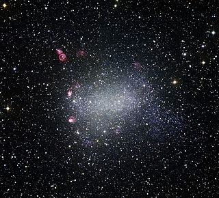 <span class="mw-page-title-main">NGC 6822</span> Barred Irregular galaxy in the constellation Sagittarius