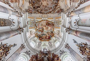 31. Platz: Diego Delso mit Chorgewölbe der Basilika der Benediktinerabtei in Ottobeuren im Landkreis Unterallgäu
