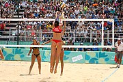 Deutsch: Beachvolleyball bei den Olympischen Jugendspielen 2018; Tag 11, 17. Oktober 2018; Mädchen, Finale – Italien (Claudia Scampoli & Nicol Bertozzi)- Russland (Maria Woronina & Maria Botscharow) 0:2 (19–21/19–21) English: Beach volleyball at the 2018 Summer Youth Olympics at 17 October 2018 – Girls Final – Italy (Claudia Scampoli & Nicol Bertozzi) - Russia (Maria Voronina & Maria Bocharova) 0:2 (19–21/19–21)