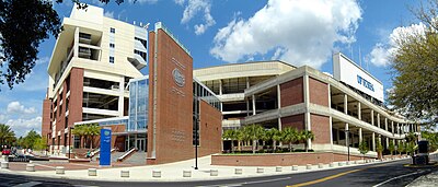 "Front door of the football program", The Heavener Football Complex Ben Hill Griffin Stadium exterior.jpg