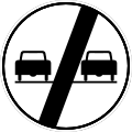 Bild 35 a Ende des Überholverbotes für mehrspurige Kraftfahrzeuge