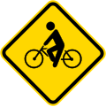 DWS-40: Cyclist crossing Ahead