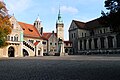 Burgplatz lossi, toomkiriku, lõvi ja raekojaga.