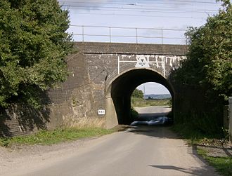 Mentmore Bridge (previously known as Bridego Bridge and then Train Robbers' bridge), at Ledburn, the scene of the Great Train Robbery in 1963. Bridego Bridge.JPG