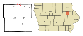 Buchanan County Iowa Incorporated and Unincorporated areas Stanley Highlighted.svg