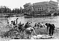 破壊されたベルリン動物園高射砲塔（英語版）。最後の師団本部が置かれていた