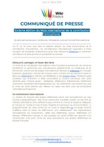 Thumbnail for File:CP - Mois de la contribution francophone 2019.pdf