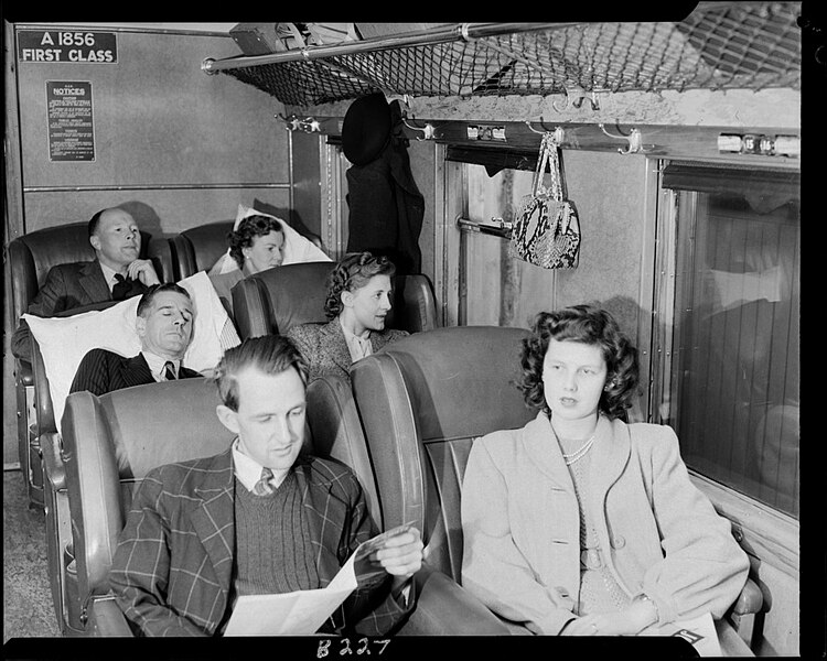 File:Car Interior 1st Class with passenger models PHOTOGRAPHER J.F. Le Cren. DATE 1950.jpg