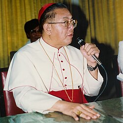 Jaime Sin, 2nd Titular Cardinal Cardinal Jaime Sin in 1988.jpg