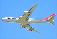 Cargolux 747-8F N5573S over Fresno.jpg