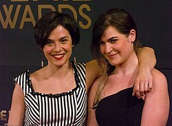 Catherine De Lean and Anne Emond at the 2012 Genie Awards.jpg