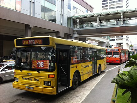 Public buses in Johor Bahru.