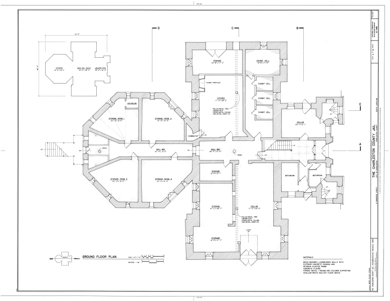 File:Charleston County Jail, 21 Magazine Street, Charleston, Charleston County, SC HABS SC,10-CHAR,348- (sheet 3 of 15).png