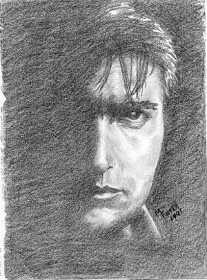 English: Drawing of actor Charlie Sheen made w...