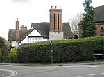 Claremont House Chimneys of Claremont House, corner of Castle Road and Alcester Road, Studley (geograph 3977277).jpg