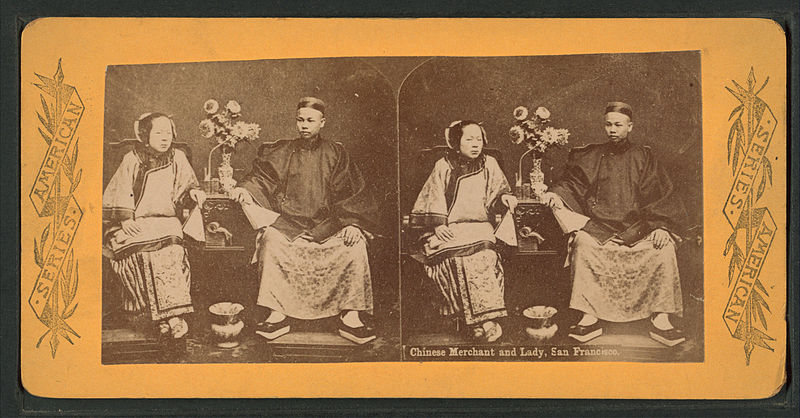 File:Chinese merchant and Lady, San Francisco, from Robert N. Dennis collection of stereoscopic views.jpg