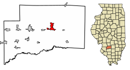 Location of Carlyle in Clinton County, Illinois.