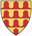 A Ferres család oszlopevetes címere. Ezen hullámos stílus francia neve vair ondé vagy vair ancien (de: Wolkenfeh)