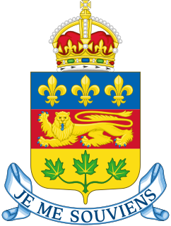 <span class="mw-page-title-main">Coat of arms of Quebec</span>
