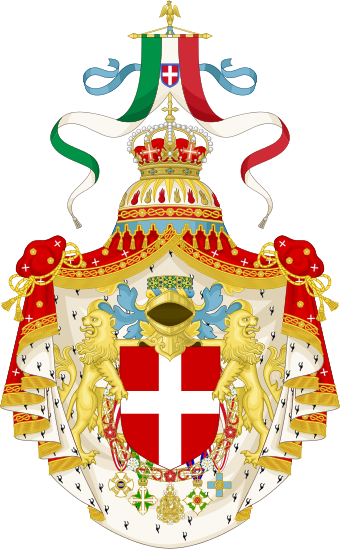 Full achievement of the coat of arms, 1890–1929 and 1943–1946