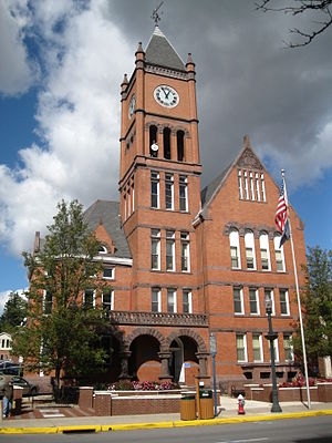 Het gerechtsgebouw van Columbia County in Bloomsburg