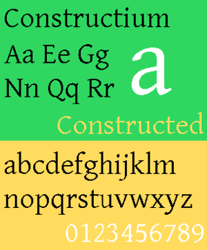 Constructium font title