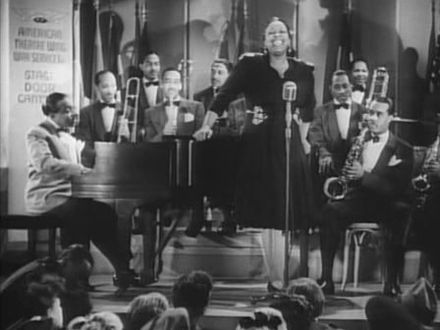 Basie and band, with vocalist Ethel Waters, from the film Stage Door Canteen (1943)