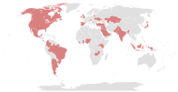 Map of countries with politicians, public officials, or close associates implicated in the Paradise Papers