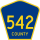 County Road 542 marker