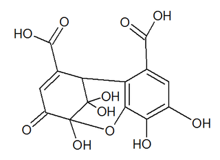 Dehydrohexahydroxydiphenic acid Chemical compound