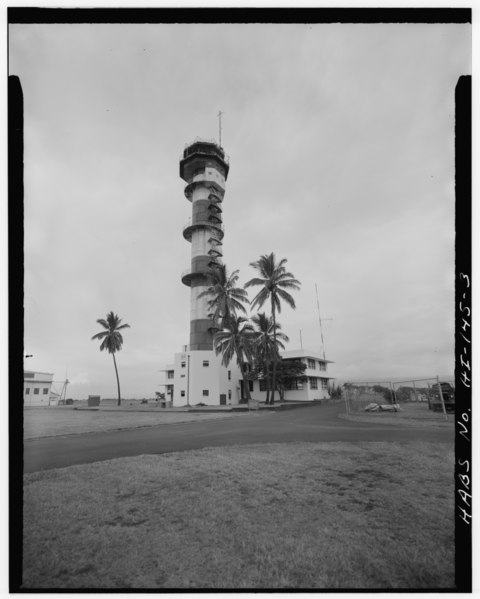 File:December 1992 GENERAL VIEW OF BUILDING S84 FACING SOUTHWEST - U.S. Naval Base, Pearl Harbor, Operations Building, Ford Island, Enterprise Street near Intrepid Boulevard, Pearl City HABS HI,2-PEHA,18-3.tif