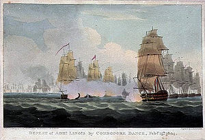 Defeat of Adml. Linois by Commodore Dance, Feby. 15th. 1804, by William Daniel Defeat of Admiral Linois.jpg