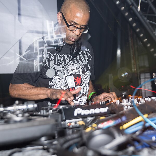 DJ Dextrous, a trailblazer in the early days of Jungle music, seen here showcasing his skills behind the decks during a performance in Switzerland in 