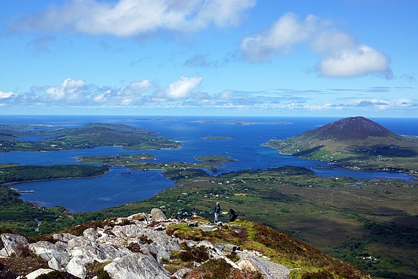 A view of the Connemara coast from Diamond Hill