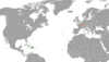 Location map for the Dominican Republic and Switzerland.