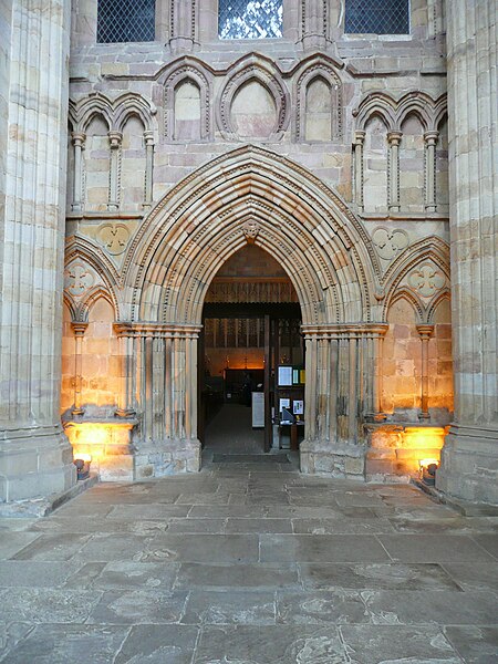 File:Doorway into the nave of Bolton Abbey church - geograph.org.uk - 4367191.jpg