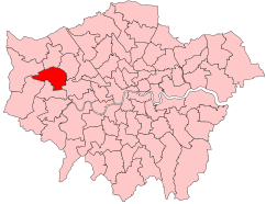 Ealing North in Greater London in 2023 Ealing North 2023 Constituency.svg