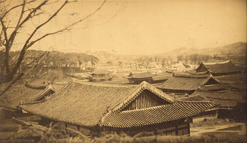 File:East Palace, view to eastward, Chinese forts, the part of palace in which fighting took place, Dec. 1884.jpg