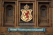 The motto displayed above the entrance to Edinburgh Castle Edinburgh (Dun Eideann) 181.jpg