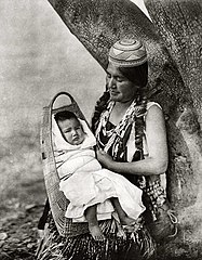 Hupa mother and child, 1924