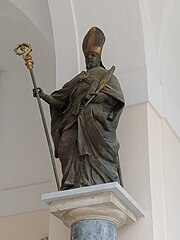 Statue of St. Marcianus in the atrium of Gaeta Cathedral, by Erasmo Vaudo (1974-75) Erasmo Vaudo, San Marciano (1984-5).jpg