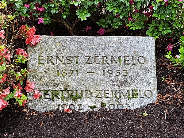 Ernst Zermelo tombstone in Friedhof Günterstal, in Günterstal district of Freiburg im Breisgau