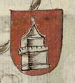 Escudo de Galicia no Libro de blasones llamado Gracia Dei, séc. XVII.